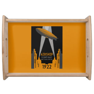 1920's Retro Airship Travel Serving Tray