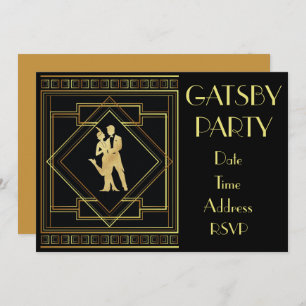 1920s Roaring twenties flapper party Invitation