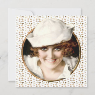 1920s Sailor Girl Beach Party Invitation