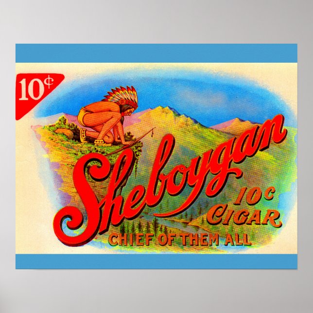 1920s Sheboygan cigar label Poster (Front)