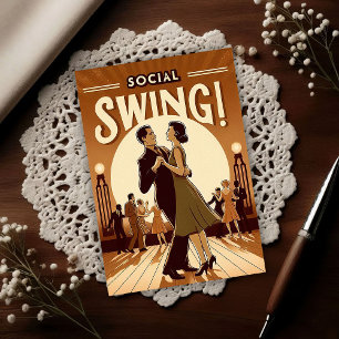 1920's Social Swing Dance Vintage  Postcard