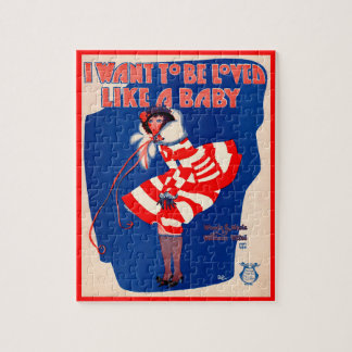 1920s song sheet I Want to Be Loved Like a Baby Jigsaw Puzzle