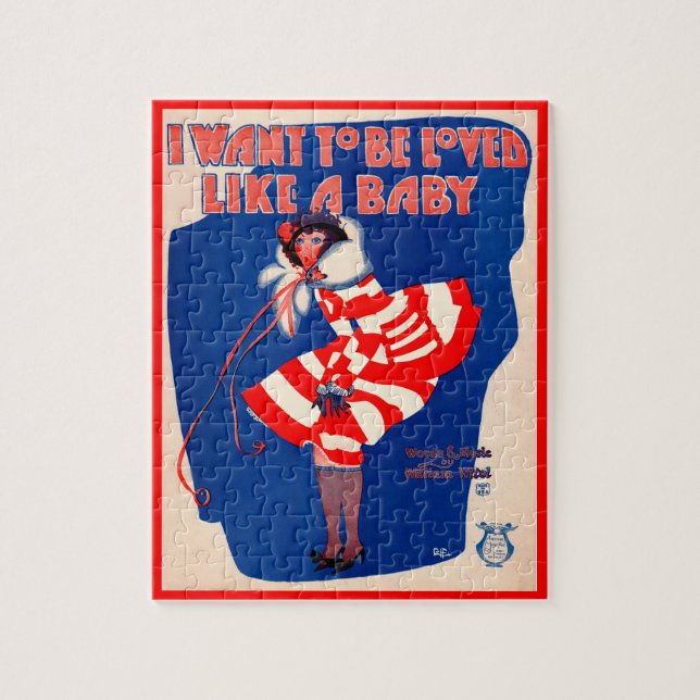 1920s song sheet I Want to Be Loved Like a Baby Jigsaw Puzzle (Vertical)