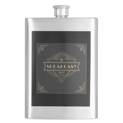 1920s Speakeasy Art Deco Gatsby Flapper Flask