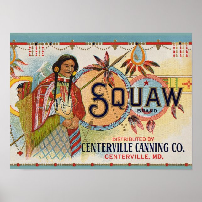 1920s Squaw Brand crate label  Poster (Front)