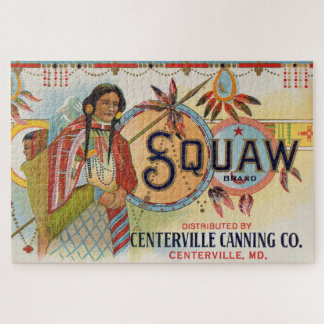 1920s Squaw Brand crate label print Jigsaw Puzzle