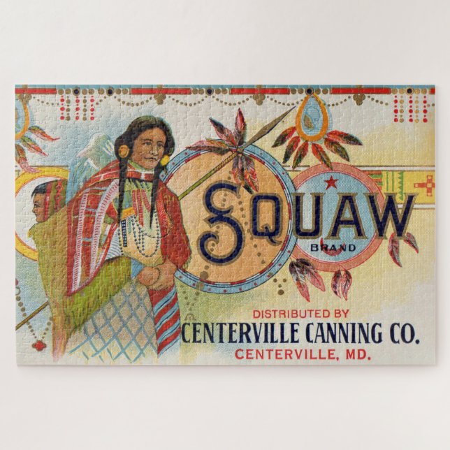 1920s Squaw Brand crate label print Jigsaw Puzzle (Horizontal)