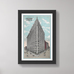 1920S ST. LOUIS MO BUILDING PHOTO POSTCARD FRAMED ART