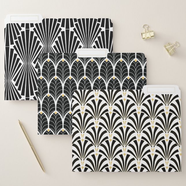 1920s Stylish Vintage Art Deco File Folder (Set)