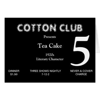 1920s Table Number Card