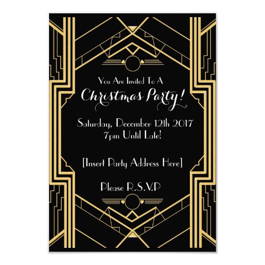 1920's Themed Christmas Party Invitation | Zazzle.com