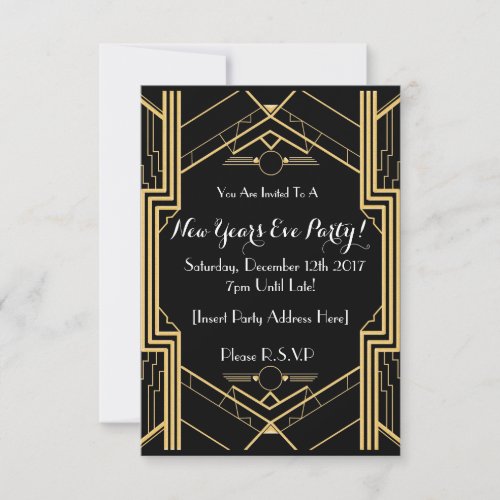1920s Themed NYE Party Invitation