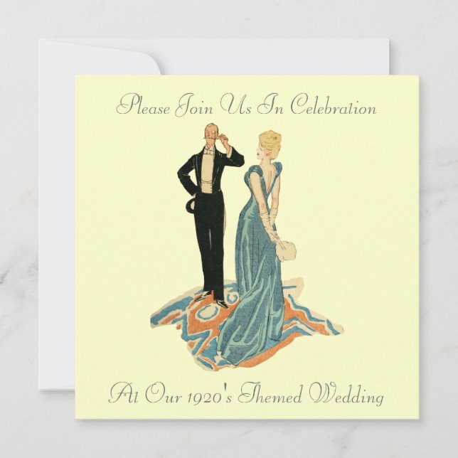 1920's Themed Wedding Invitations (Front)