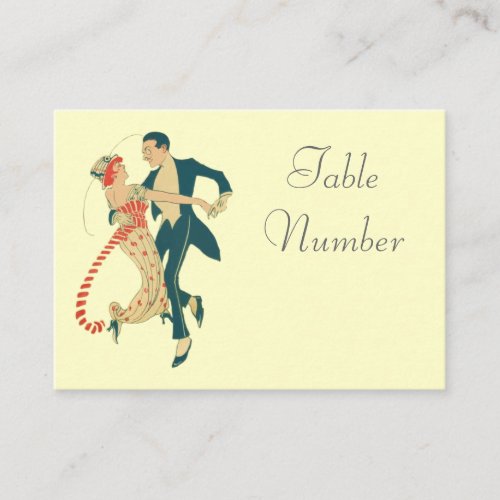 1920's Themed Wedding Table Cards Business Card