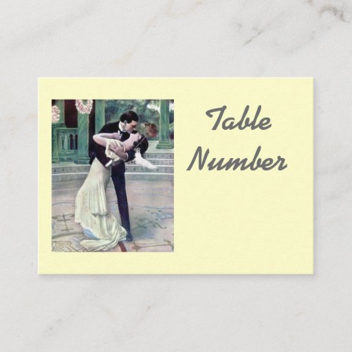 Customizable 1920's Themed Wedding Table Cards Business Card Templates