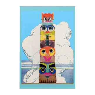 1920s totem pole acrylic print