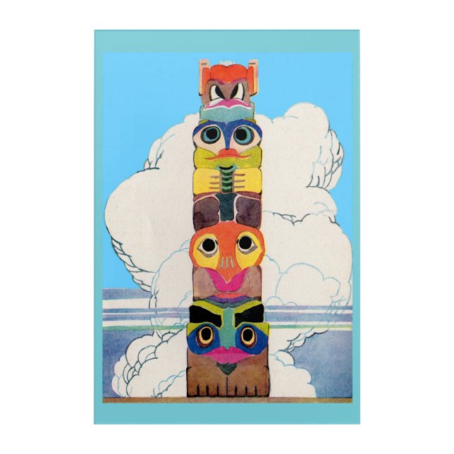 1920s totem pole acrylic print (Front)