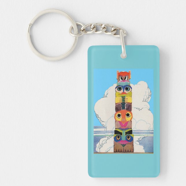 1920s totem pole keychain (Front)