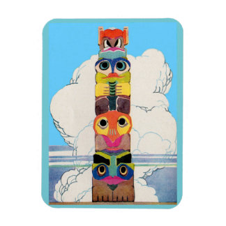 1920s totem pole magnet