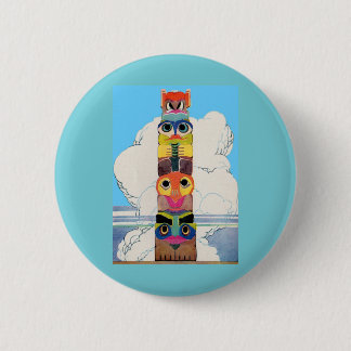 1920s totem pole pinback button