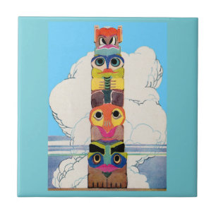 1920s totem pole tile