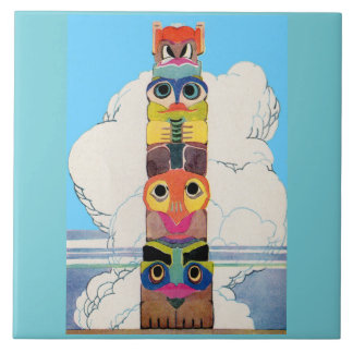 1920s totem pole tile