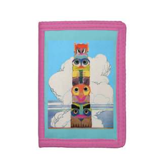 1920s totem pole tri-fold wallet