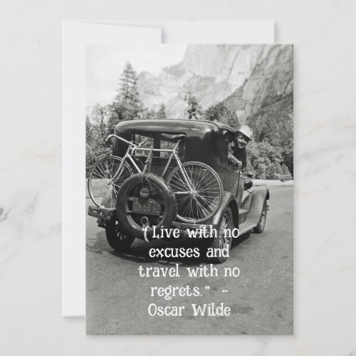 1920s Trip Car Bicycle Travel Original Vintage  Announcement