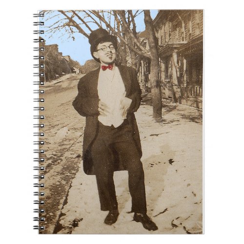 1920s vernacular photo classy young man notebook