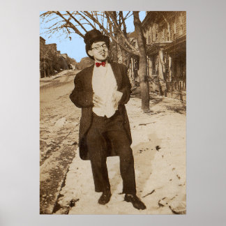 1920s vernacular photo classy young man poster