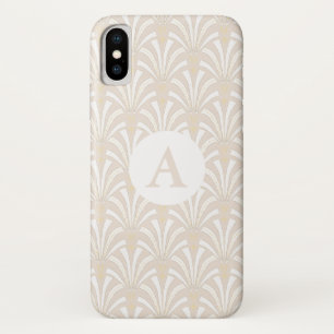 1920s Vintage Art Deco Cream & White Fans iPhone X Case