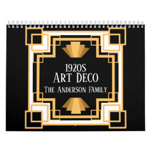 1920s Vintage Art Deco Family Photos Calendar