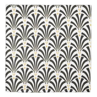 1920s Vintage Art Deco Fans Pattern Duvet Cover