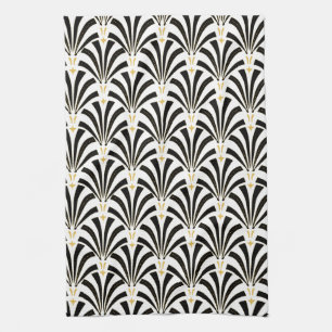 1920s Vintage Art Deco Fans Towel