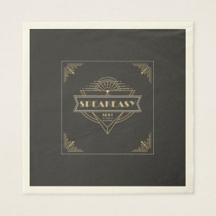 1920s Vintage Art Deco Flapper Speakeasy Party Napkins