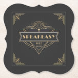 1920s Vintage Art Deco Flapper Speakeasy Party Paper Coaster<br><div class="desc">1920s Vintage Art Deco Speakeasy Party Coasters - The 20's are coming around again tangueros! Are you ready to celebrate? Get posters,  cups,  bags,  and other decor to get ready for twenties themed milongas and dance parties!</div>