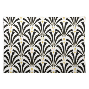 1920s Vintage Art Deco Palmetto Fans Placemat