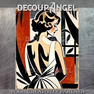 1920s Vintage Art Deco Poster #2 - Decoupage - Tissue Paper