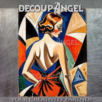 1920s Vintage Art Deco Poster #4 - Decoupage - Tissue Paper