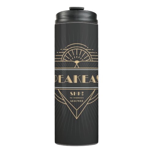 1920s Vintage Art Deco Speakeasy Design Thermal Tumbler