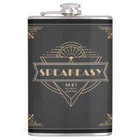 1920s Vintage Art Deco Speakeasy Hip Flask