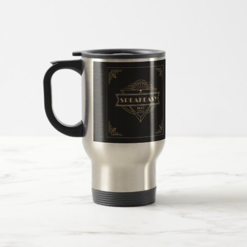 1920s Vintage Art Deco Speakeasy Travel Mug