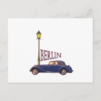 1920's Vintage Automobile - Berlin Postcard by VintageFactory at Zazzle