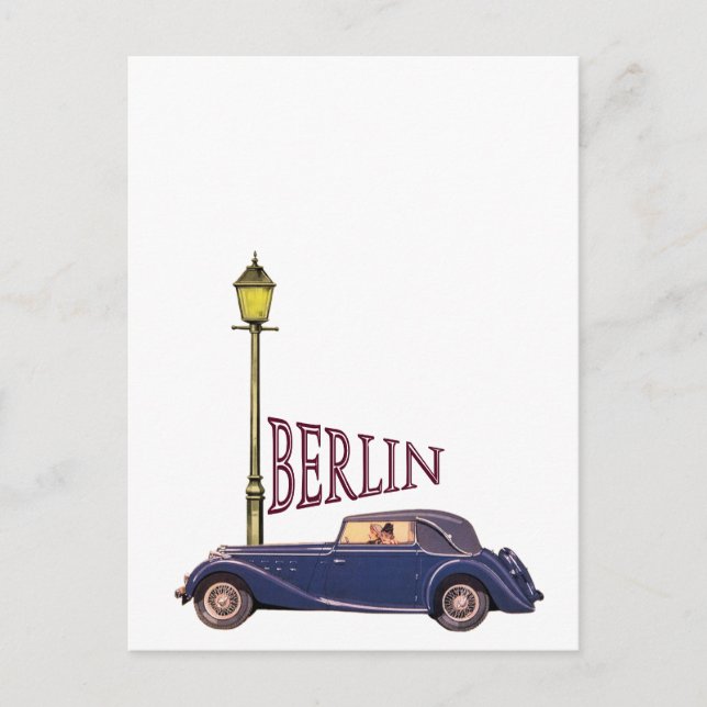 1920's Vintage Automobile - Berlin Postcard (Front)
