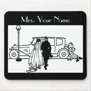 1920's Vintage Bride & Groom Mouse Pad