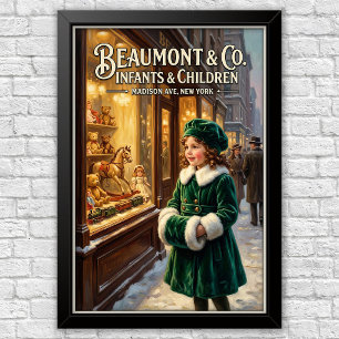 1920s Vintage Children’s Fashion Advertising Poster