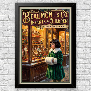 1920s Vintage Children’s Fashion Advertising Poster