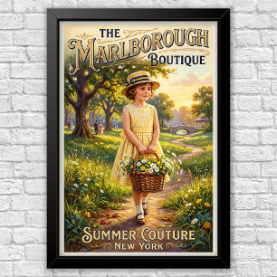 1920s Vintage Children’s Fashion Advertising Poster