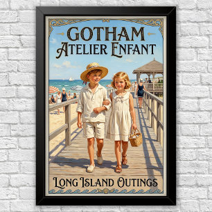 1920s Vintage Children’s Fashion Advertising Poster