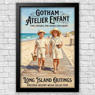 1920s Vintage Children’s Fashion Advertising Poster